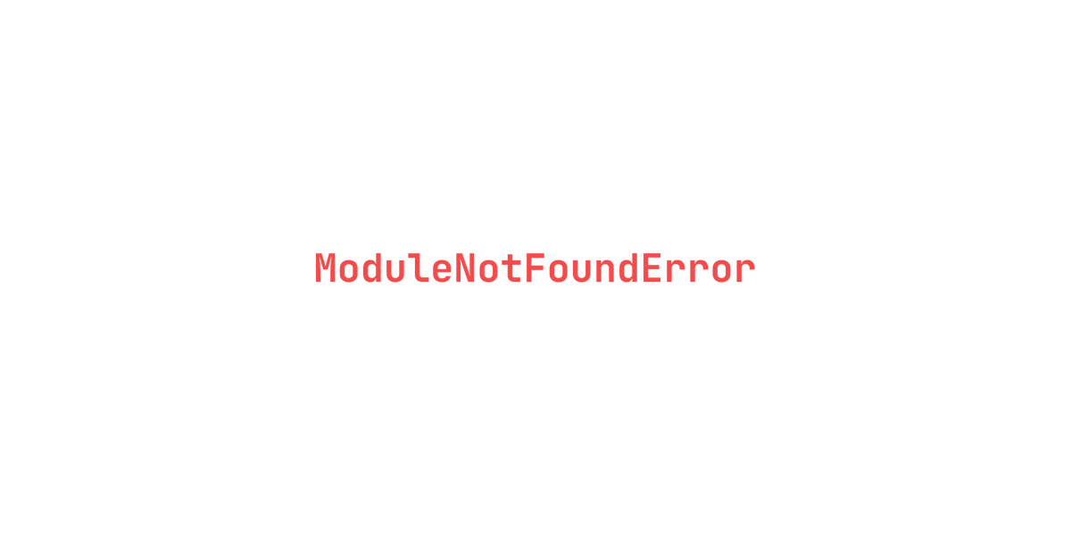 ModuleNotFoundError design