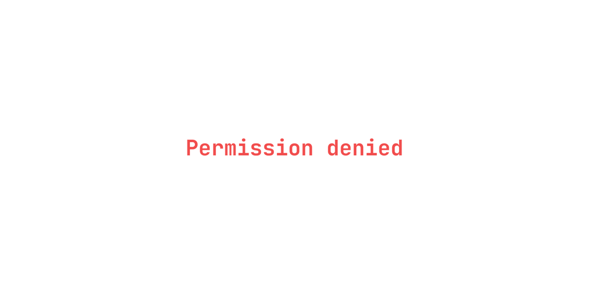 Permission denied design