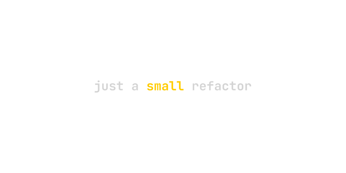 just a small refactor design