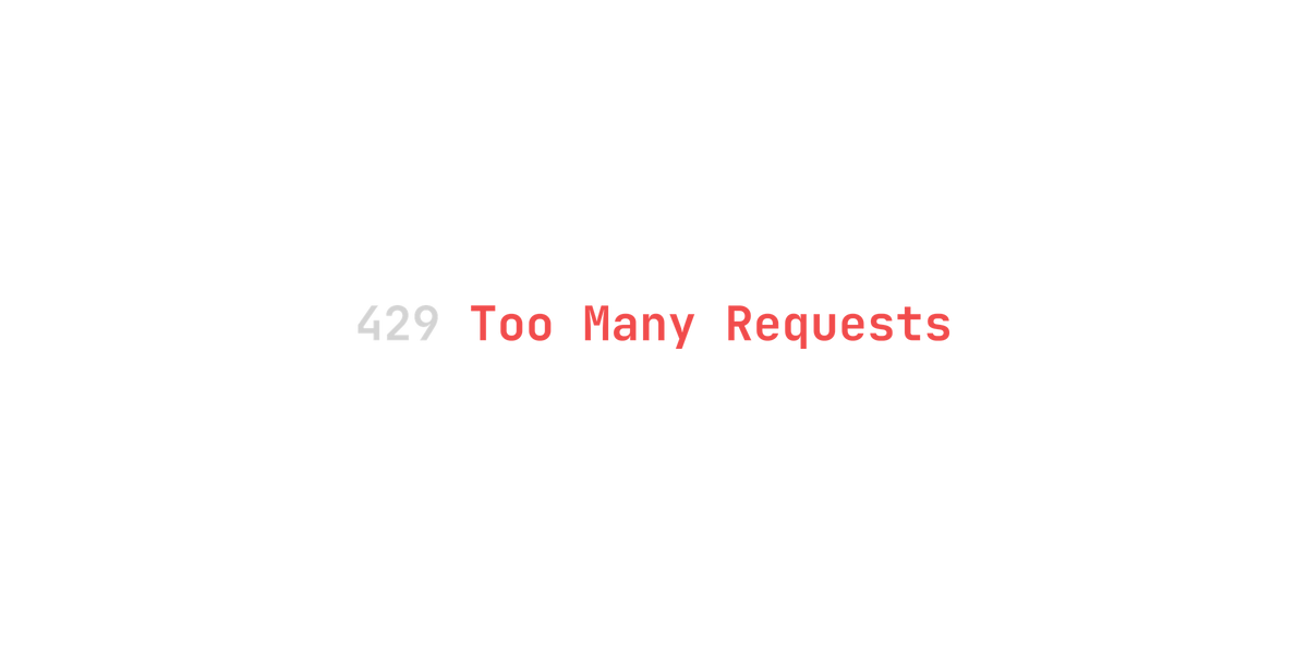 429 Too Many Requests design