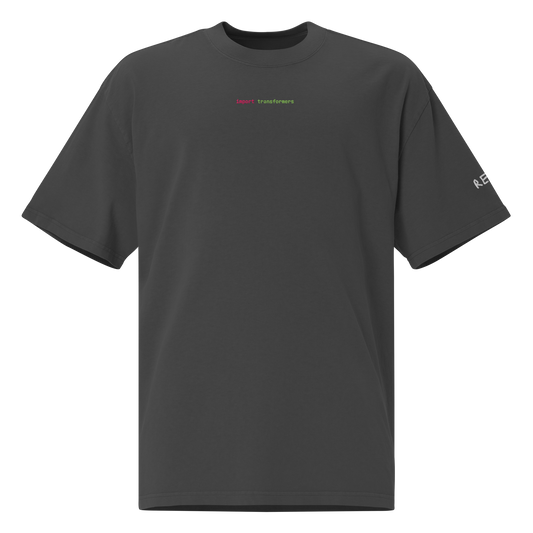 import transformers Oversized Tee – Faded Black – front