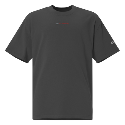 CUDA out of memory Oversized Tee – Faded Black – front