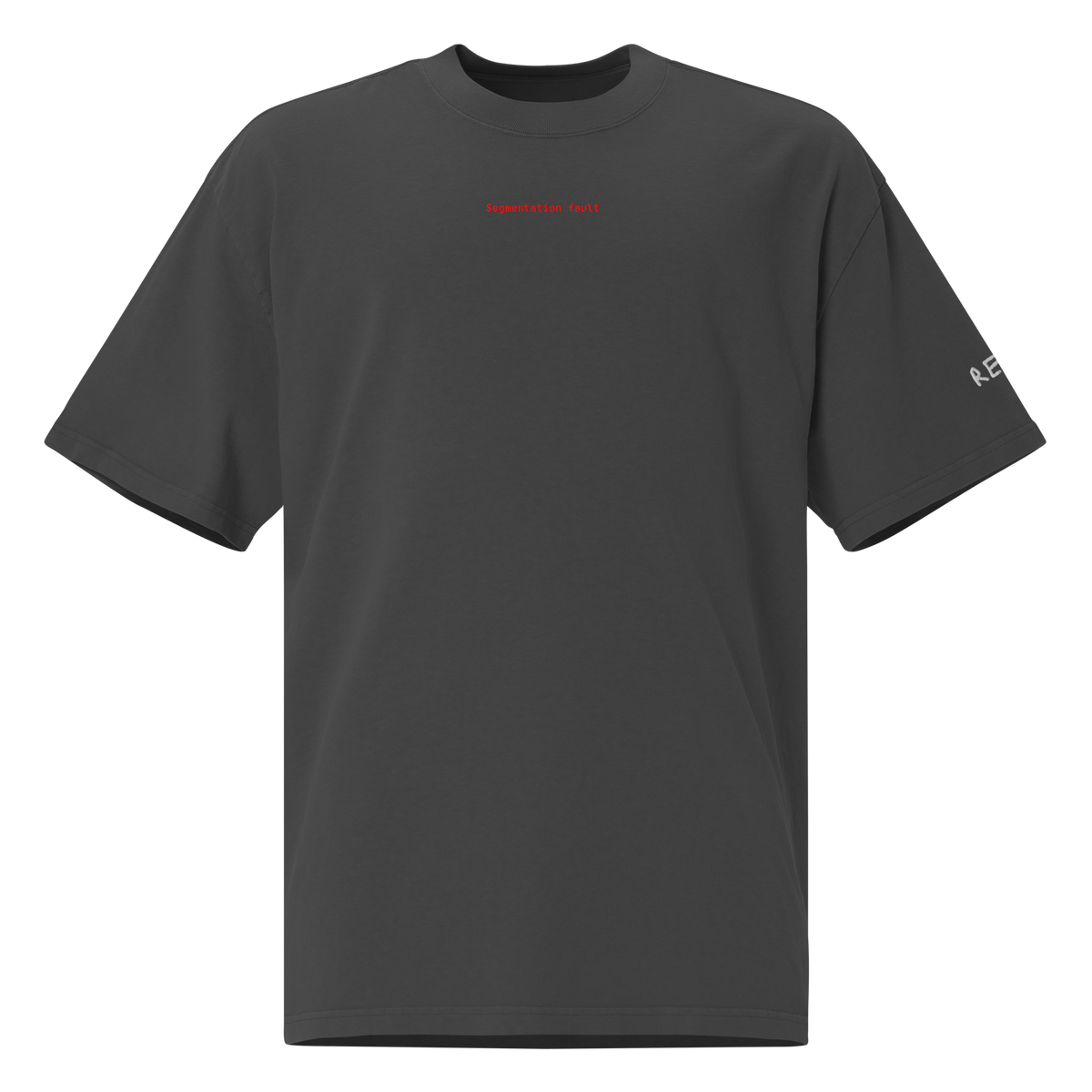 Segmentation fault Oversized Tee – Faded Black – front
