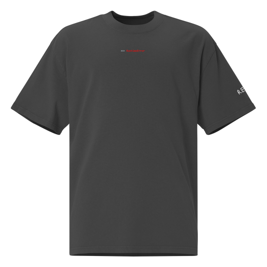 RuntimeError Oversized Tee – Faded Black – front