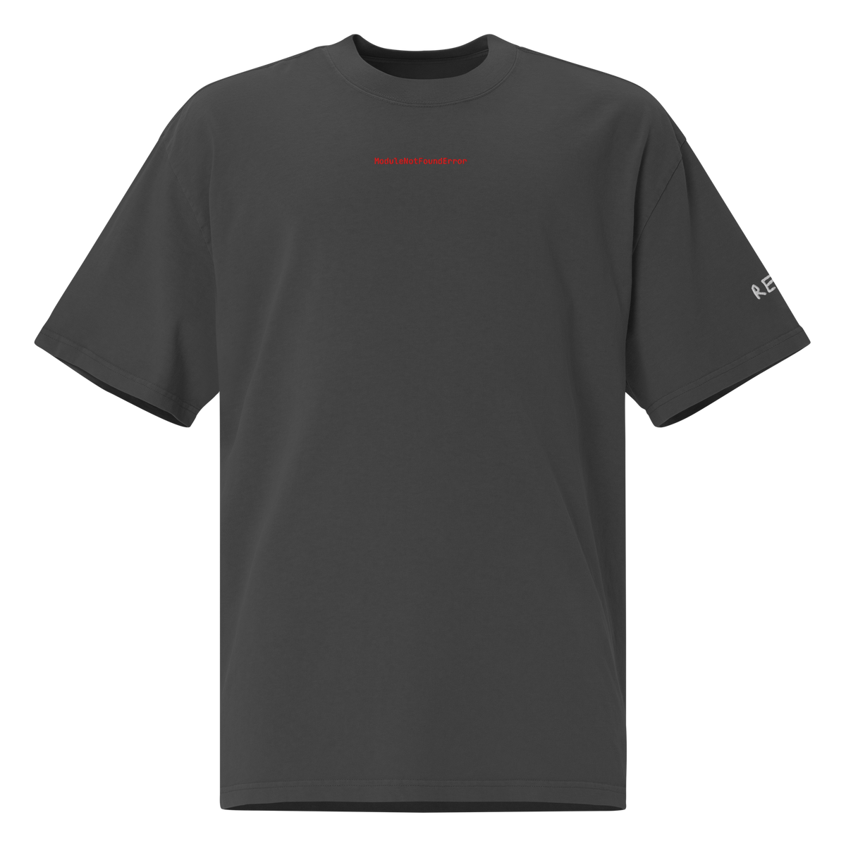 ModuleNotFoundError Oversized Tee – Faded Black – front