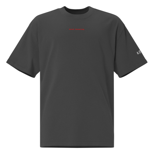 Kernel Restarting Oversized Tee – Faded Black – front