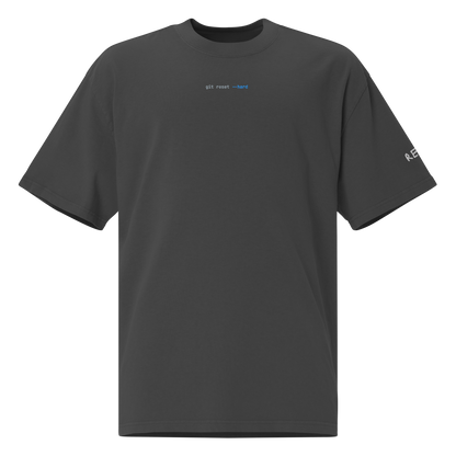 git reset --hard Oversized Tee – Faded Black – front