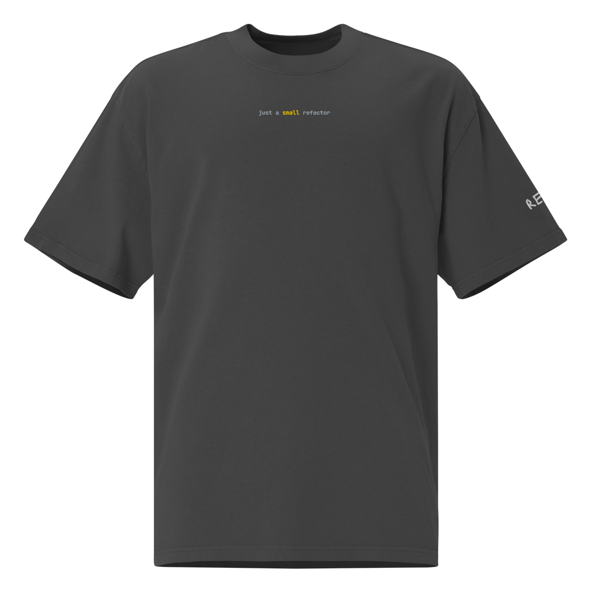 just a small refactor Oversized Tee – Faded Black – front