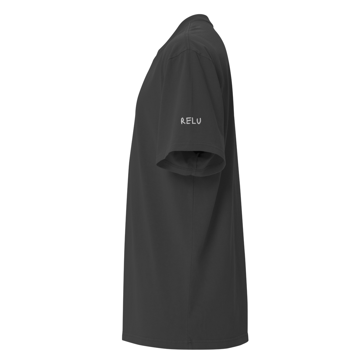 import langchain Oversized Tee – Faded Black – left sleeve
