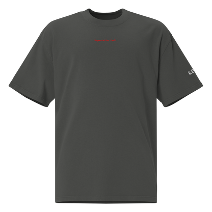 Segmentation fault Oversized Tee – Faded Coal – front