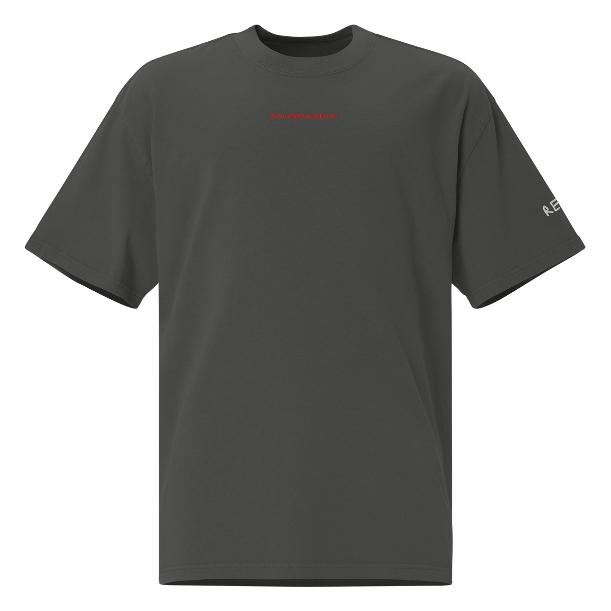 ModuleNotFoundError Oversized Tee – Faded Coal – front