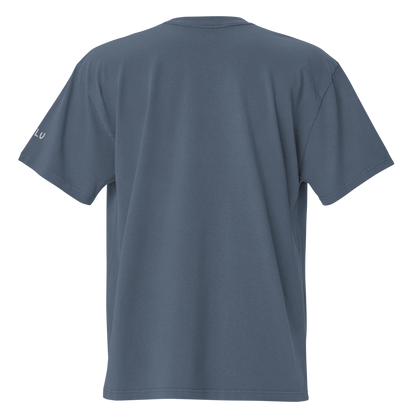 import langchain Oversized Tee – Faded Indigo – back
