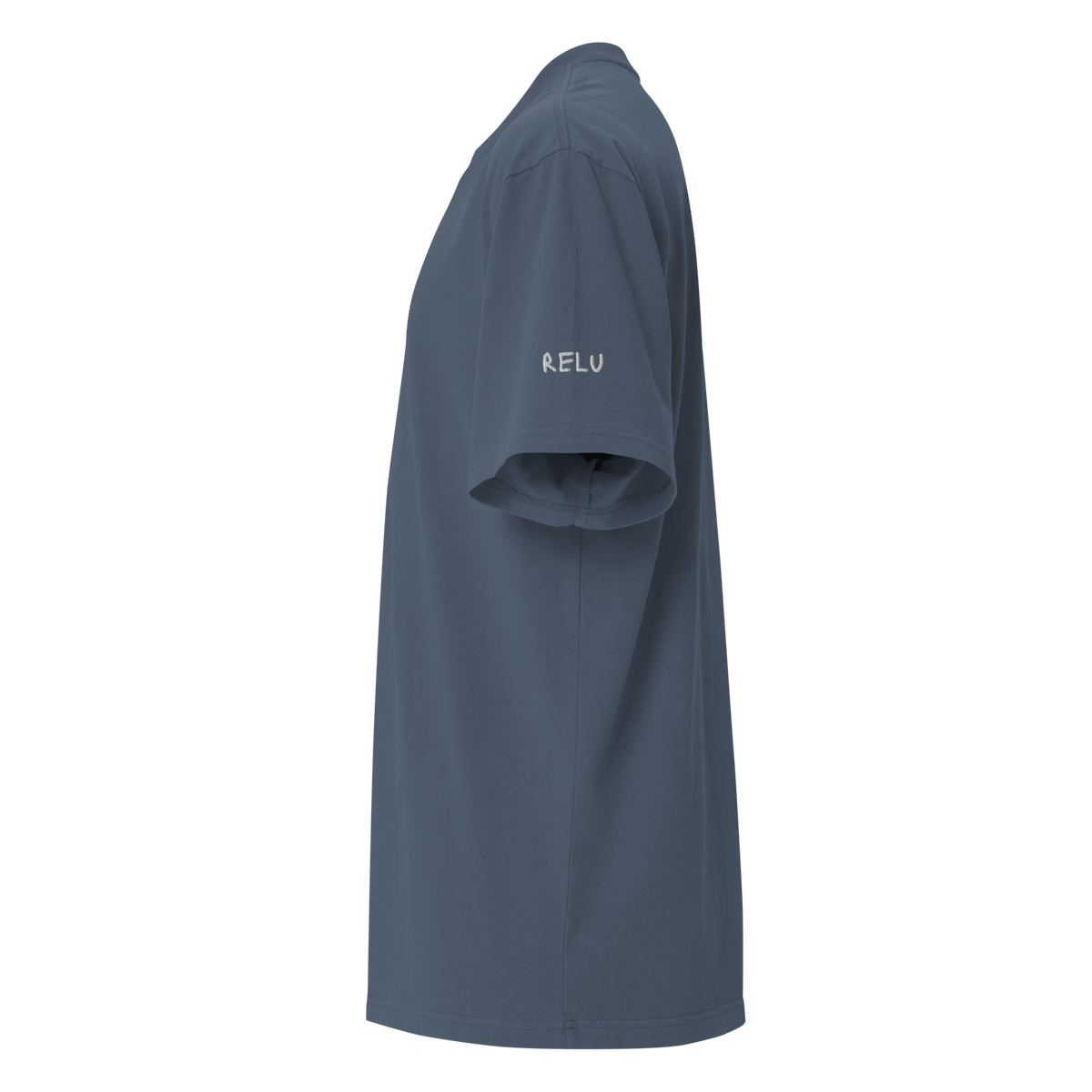 Segmentation fault Oversized Tee – Faded Indigo – left sleeve