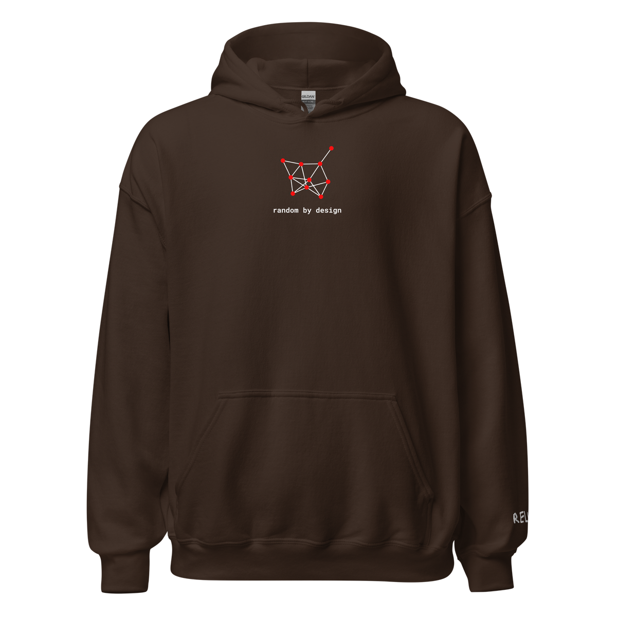 Random By Design Hoodie - Dark – Dark Chocolate – front
