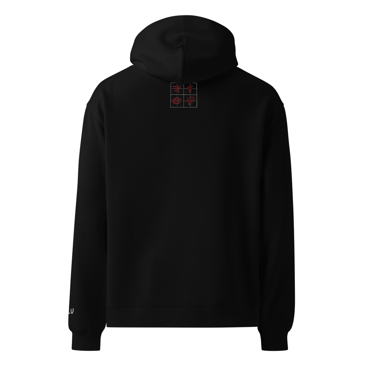 Local Minimum Oversized Hoodie – Black – back