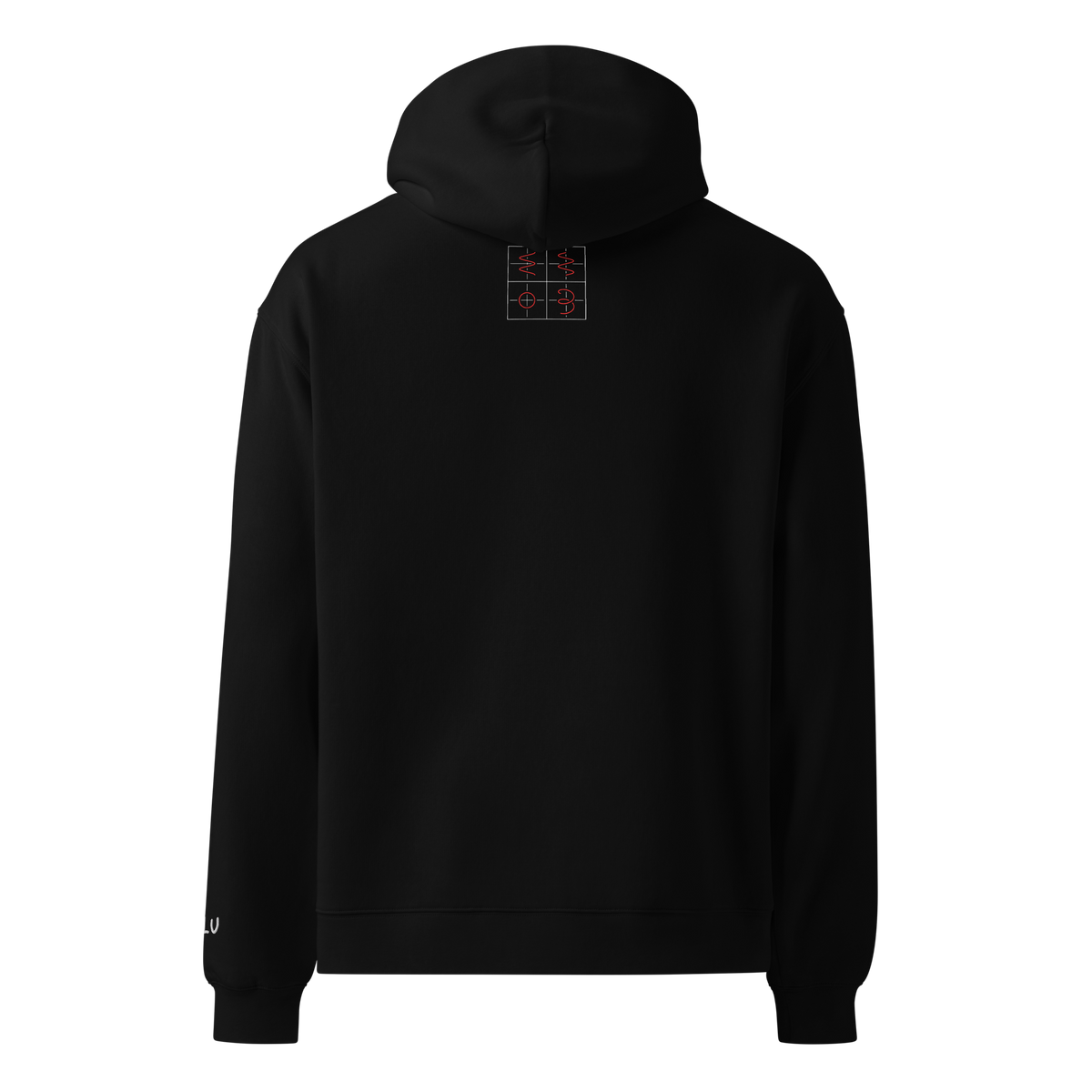 Sine Of The Times Oversized Hoodie – Black – back