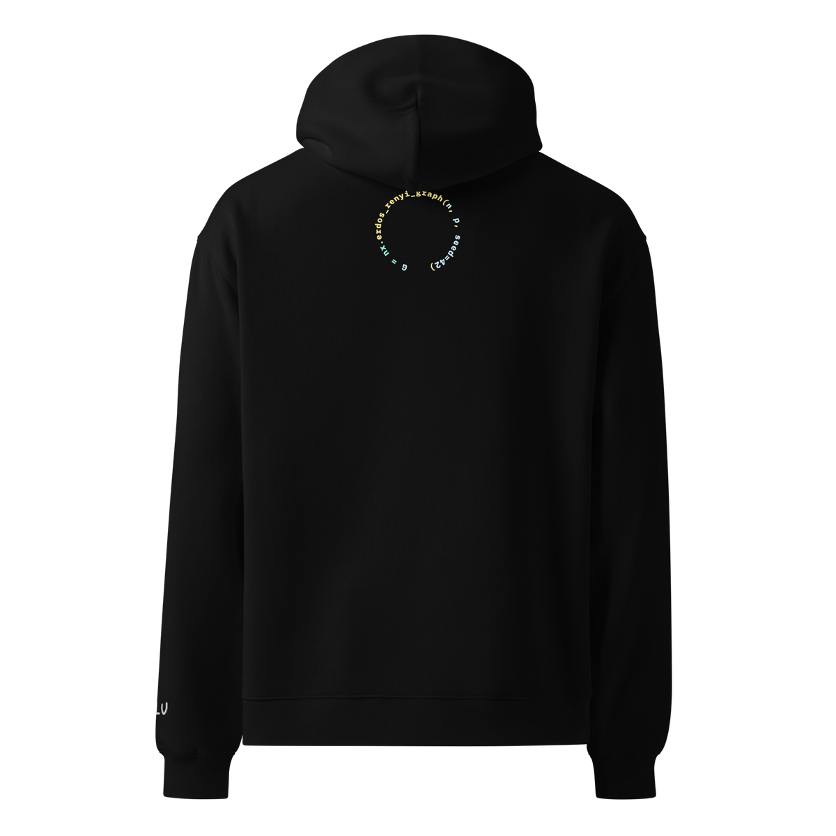 Random By Design Oversized Hoodie – Black – back