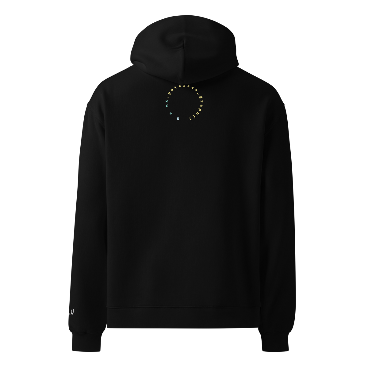 Edge Case Oversized Hoodie – Black – back