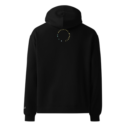 Edge Case Oversized Hoodie – Black – back