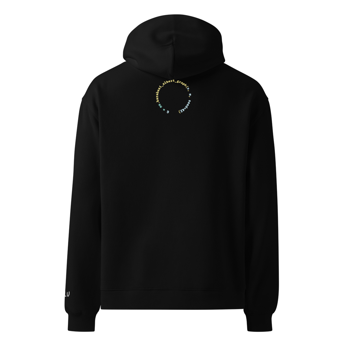 Scaling Free Oversized Hoodie – Black – back