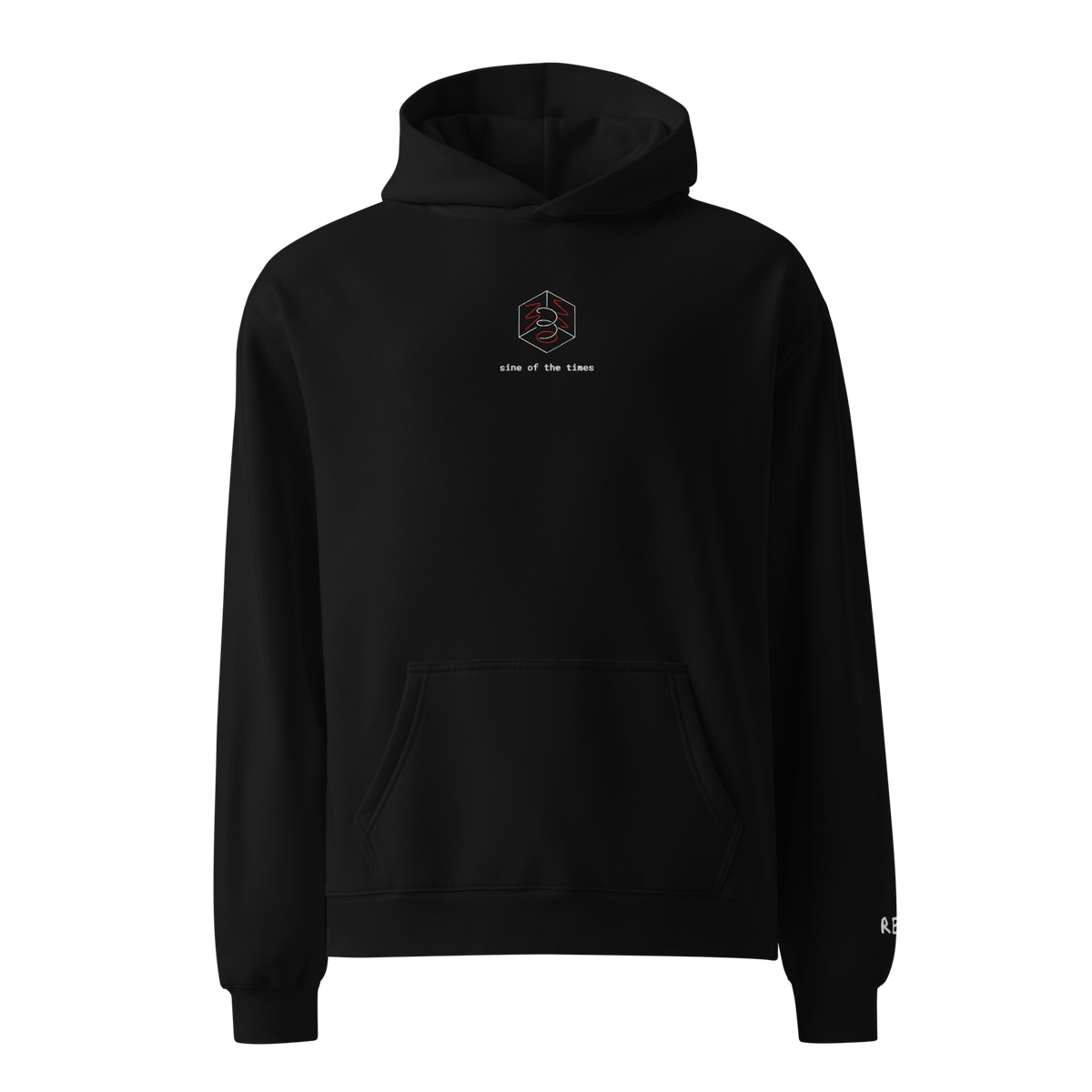 Sine Of The Times Oversized Hoodie – Black – front
