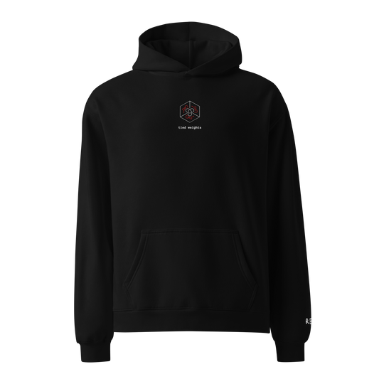 Tied Weights Oversized Hoodie – Black – front