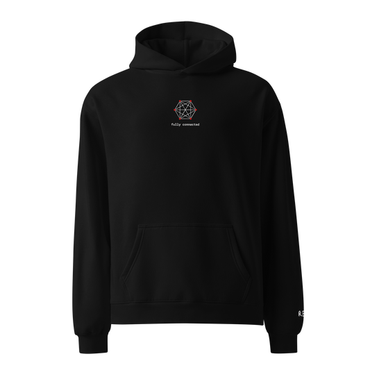 Fully Connected Oversized Hoodie – Black – front