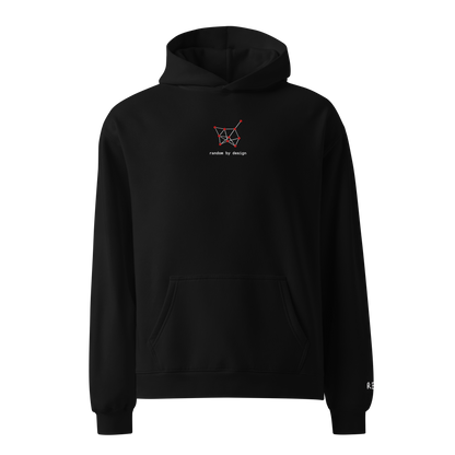 Random By Design Oversized Hoodie – Black – front