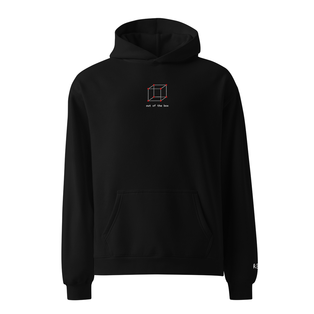 Out Of The Box Oversized Hoodie – Black – front