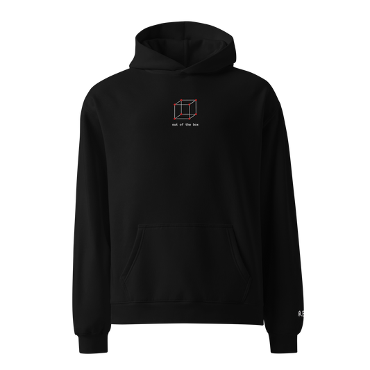 Out Of The Box Oversized Hoodie – Black – front