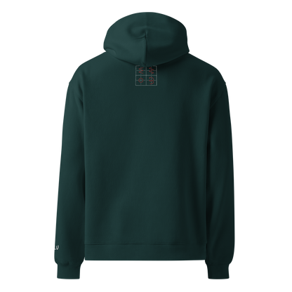 Sine Of The Times Oversized Hoodie – Pine Green – back
