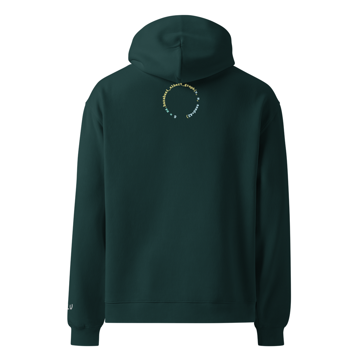 Scaling Free Oversized Hoodie – Pine Green – back