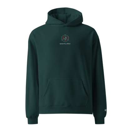 Butterfly Effect Oversized Hoodie – Pine Green – front